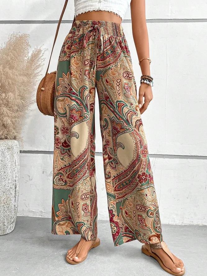 Dame Palazzo-bukser i Boho-stil Stilla