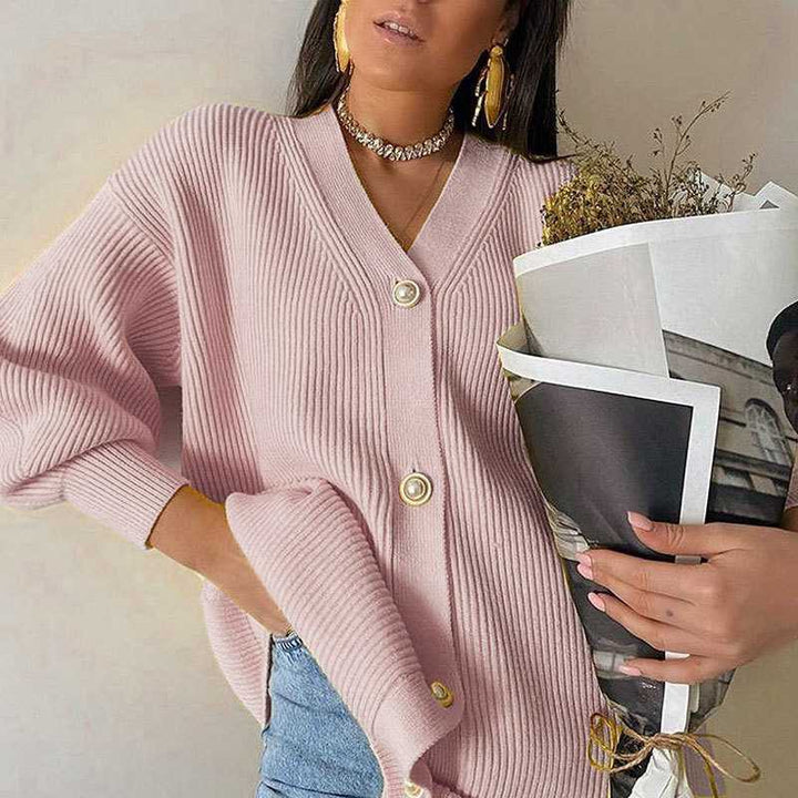 Femme Relaxed Fit Button-Up Cardigan Stilla