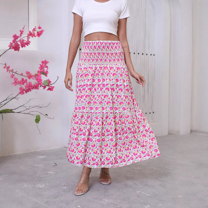 Dame Bohemian Flare Maxi Nederdel Stilla