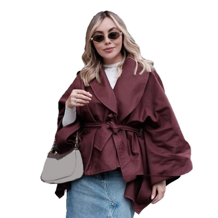 Damer Mode Oversized-Trenchcoat med Taljebælte Stilla