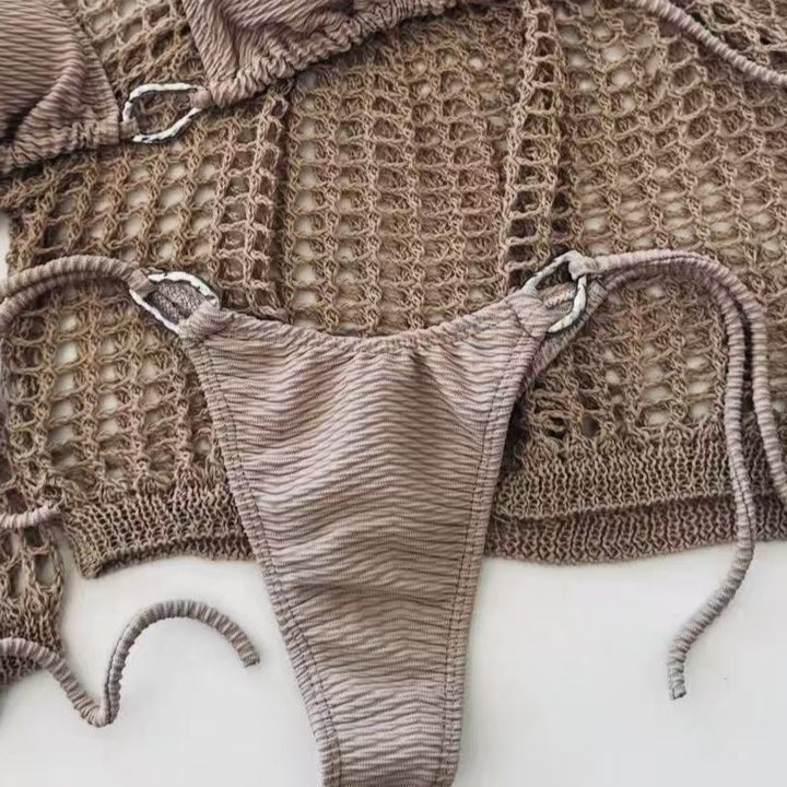Dame luksuriøs hækle-bikini-sæt Skovae