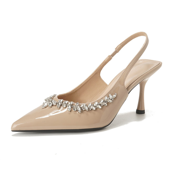 Damer Slingback-pumps med gnistrende strass-besætning Stilla