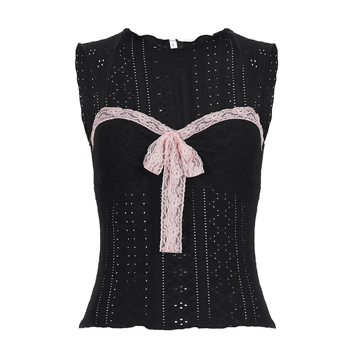 Dame Spidsoberdel med romantisk binding accent Skovae
