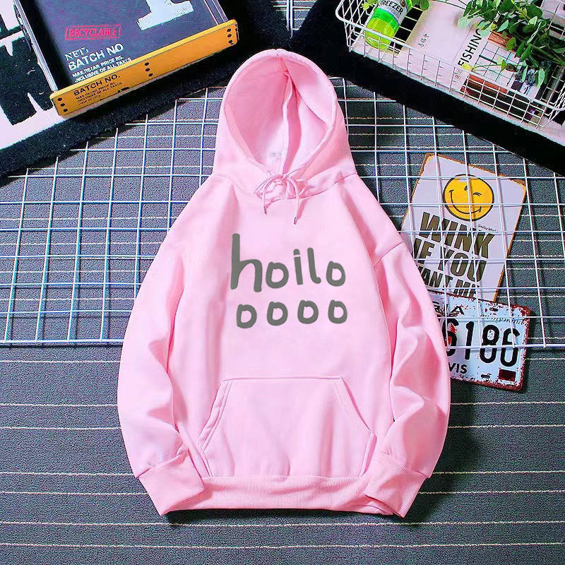 Dame hoodie med løs pasform og kreativt print Skovae