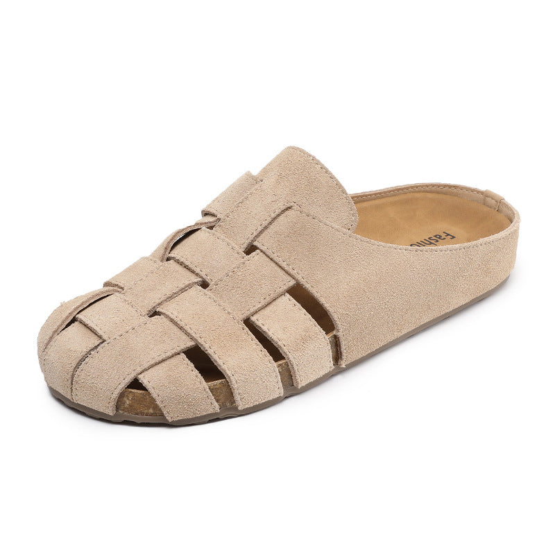 Dame Stilfulde Offene Slides Mules med Flettet Design Stilla