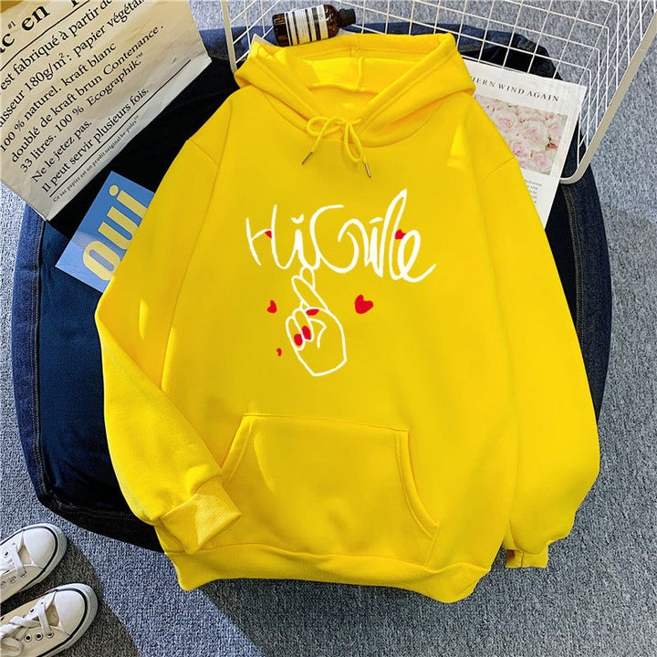 Dame hoodie med kreativt grafisk design Skovae