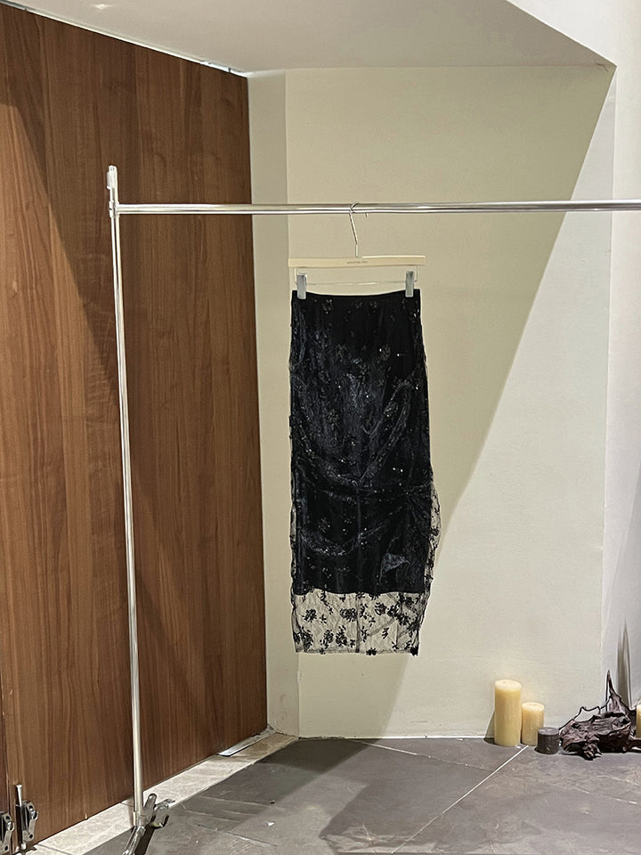 Dame Elegant og detaljeret spidskjole med blomsterdesign Stilla