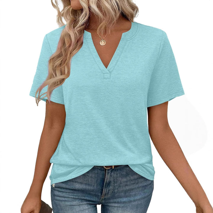 Dame Fritid V-Hals T-Shirt Stilla