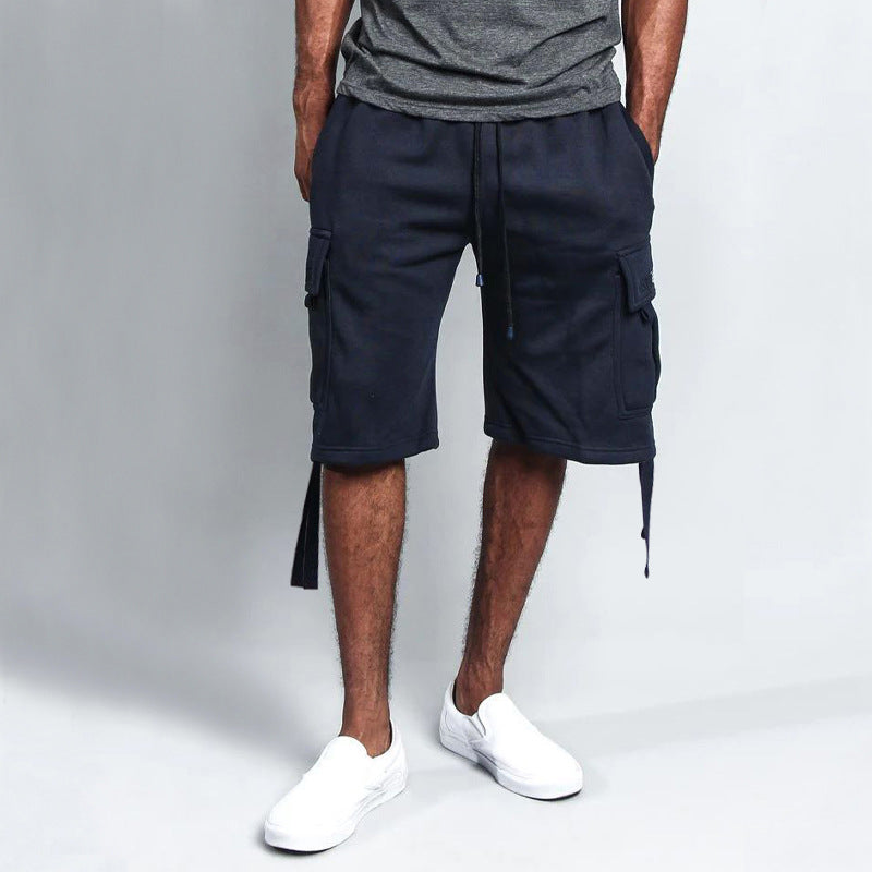 Herre cargo-shorts med praktiske lommer og elastisk talje Stilla