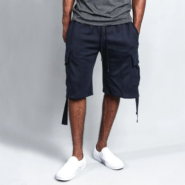 Herre cargo-shorts med praktiske lommer og elastisk talje Stilla