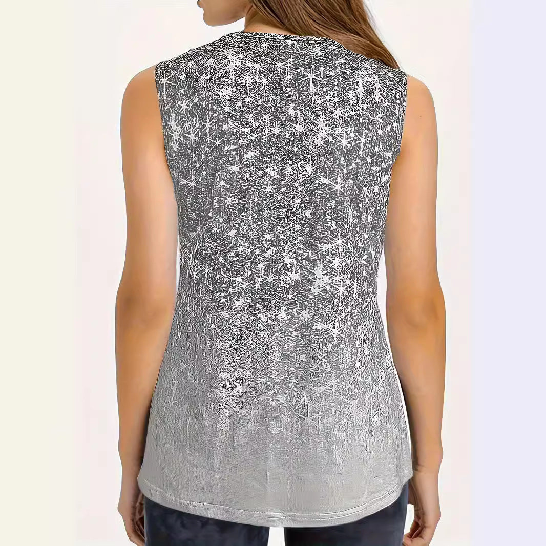 Kvinder Funklende Ombre Tanktop Stilla