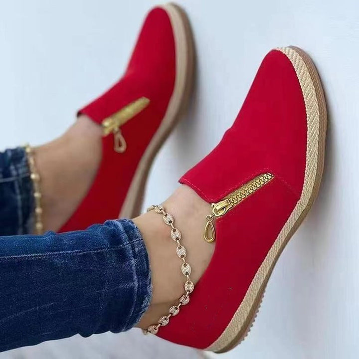 Dame Slip-On sko med moderne lynlås Stilla