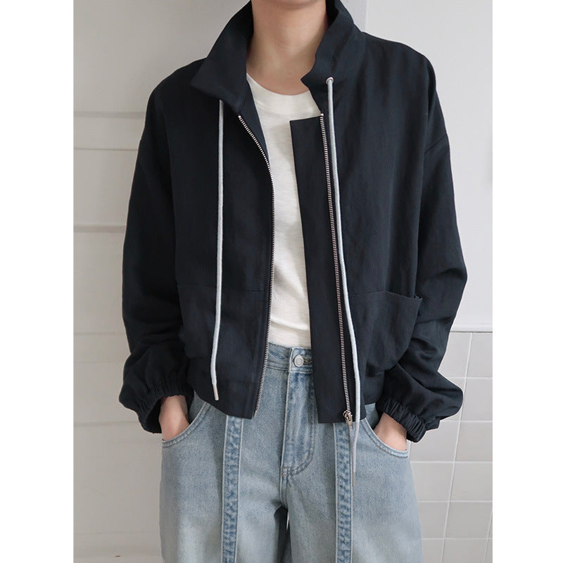 Dame crop jacke med praktiske lommer og elastiske manchetter Stilla