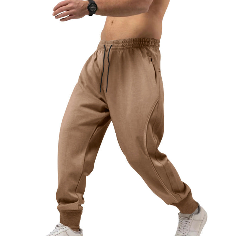 Herrer nan alsidig Sweat-joggingbukser med ergonomiske knæindlæg, elastisk komforttalje og skjulte lynlåslommer Skovae