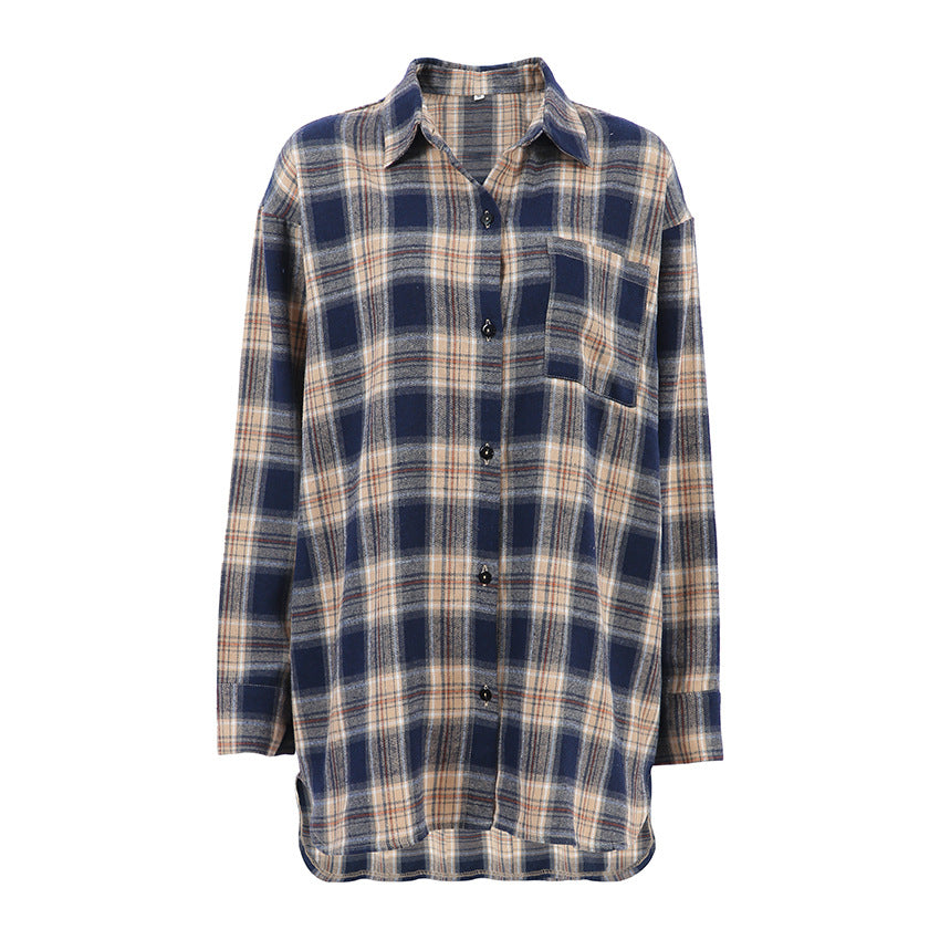 Dame Oversized net skjorte med afslappet snit og funktionelle detaljer Stilla