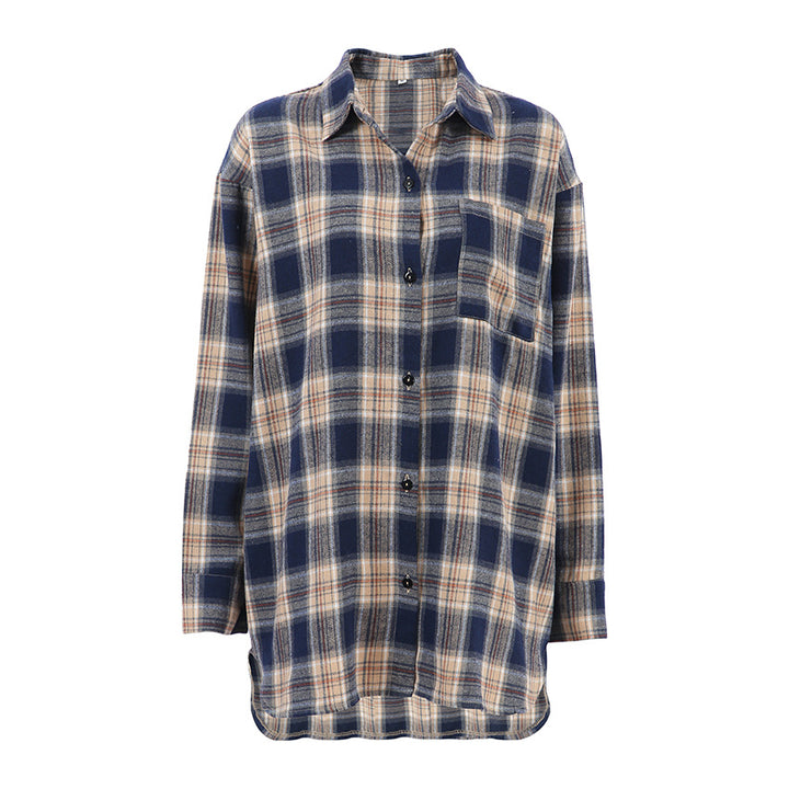 Dame Oversized net skjorte med afslappet snit og funktionelle detaljer Stilla