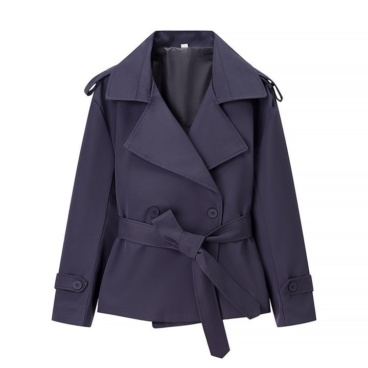 Dame elegant trenchcoat-jakke med taljerbar bælte Stilla