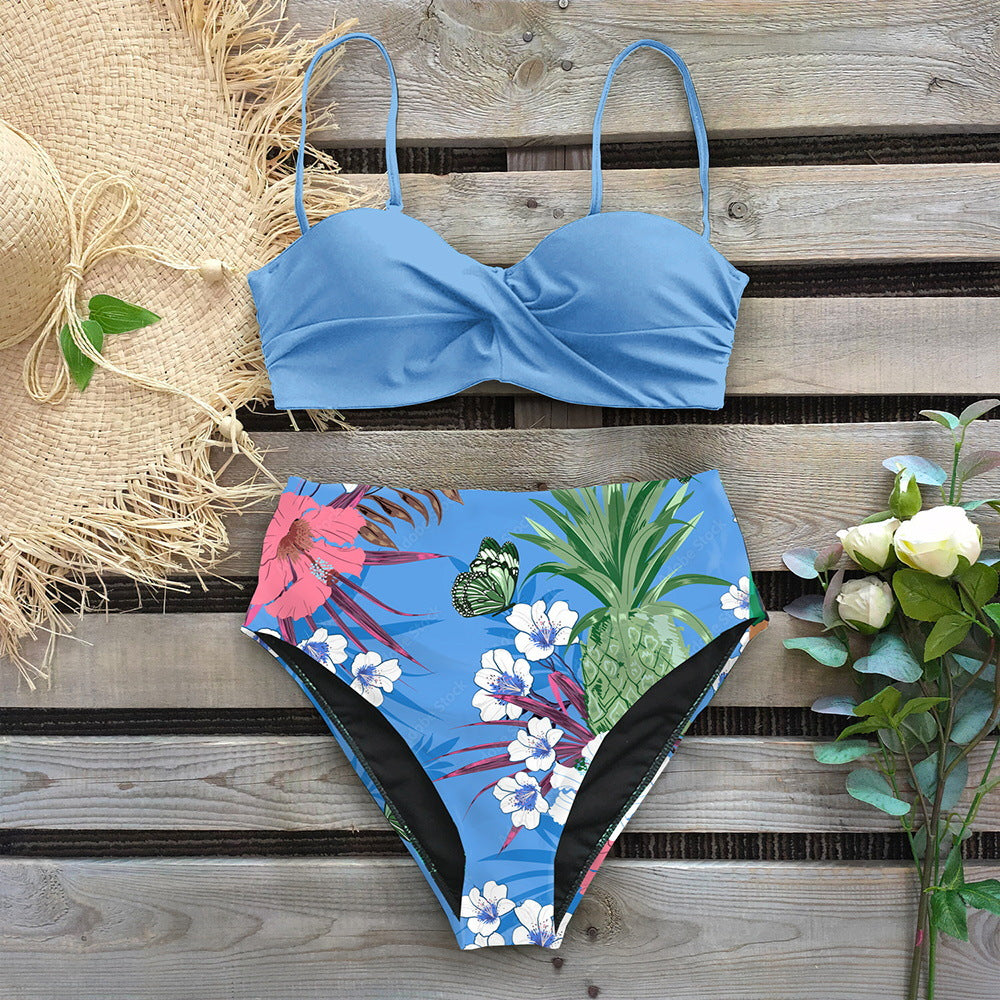 Dame Bikini-sæt med luksuriøs bustier-top og høj talje Stilla