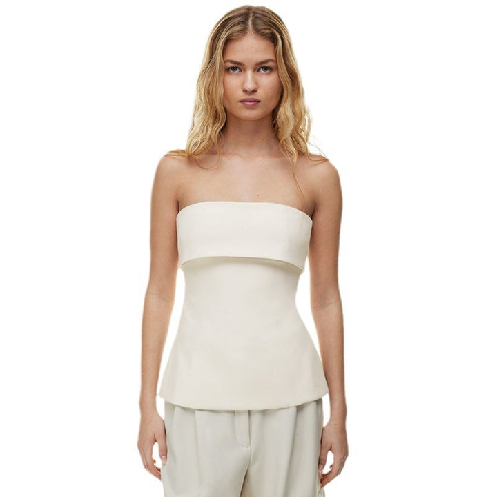 Dame Strapless top med elegant snit og kvalitetsmateriale Stilla