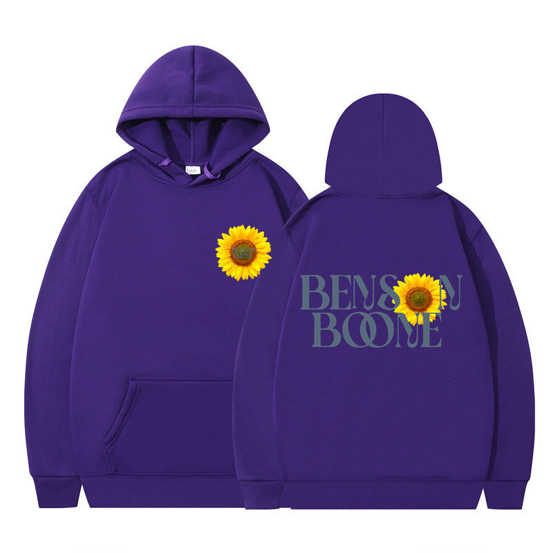 Kvinders hoodie med unikt solsikke design og komfortabel pasform Skovae