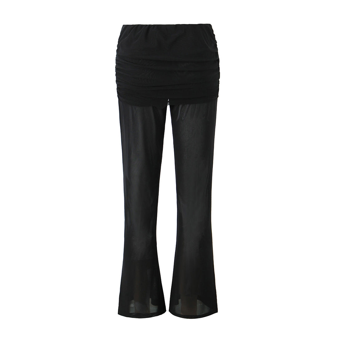 Dame løstsiddende flæse tights med elastisk liv Stilla