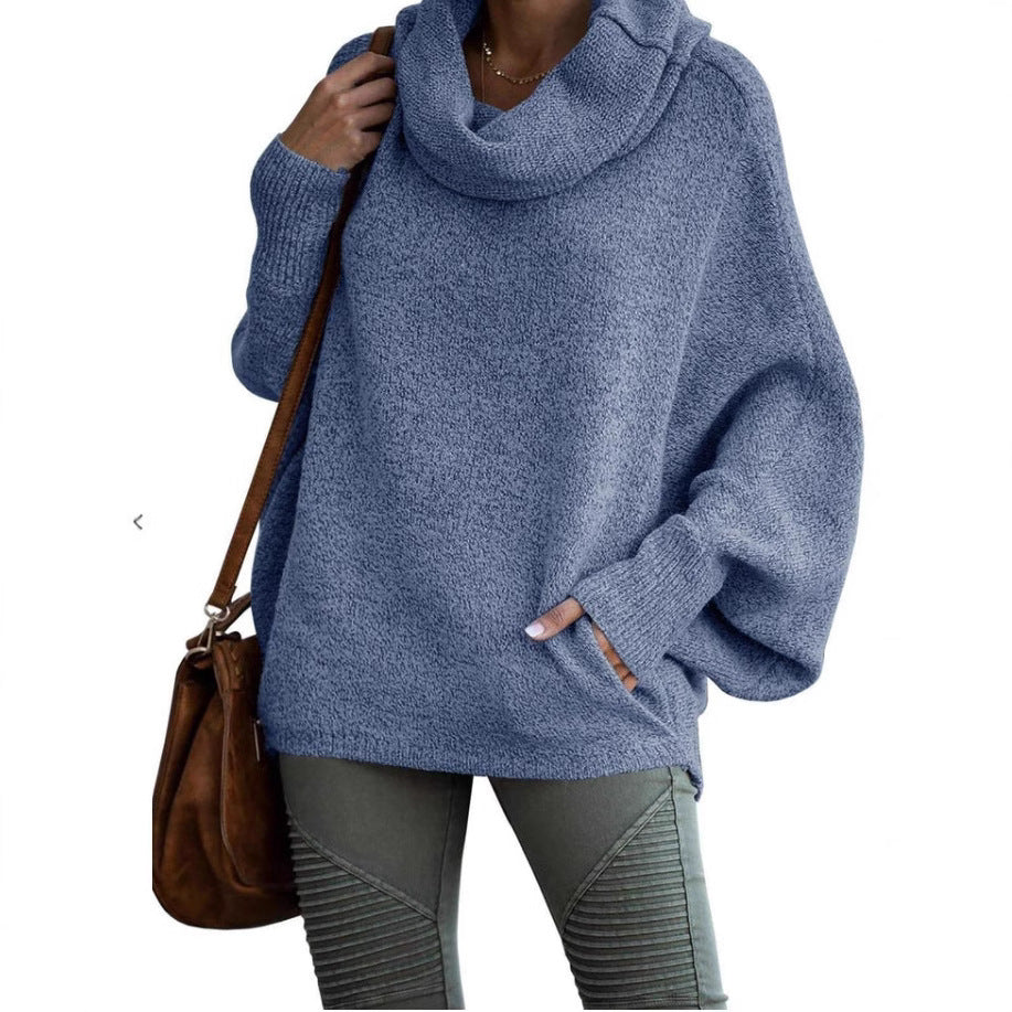 Dame casual turtleneck sweater med brede ærmer Stilla