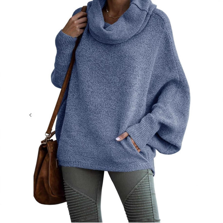 Dame casual turtleneck sweater med brede ærmer Stilla