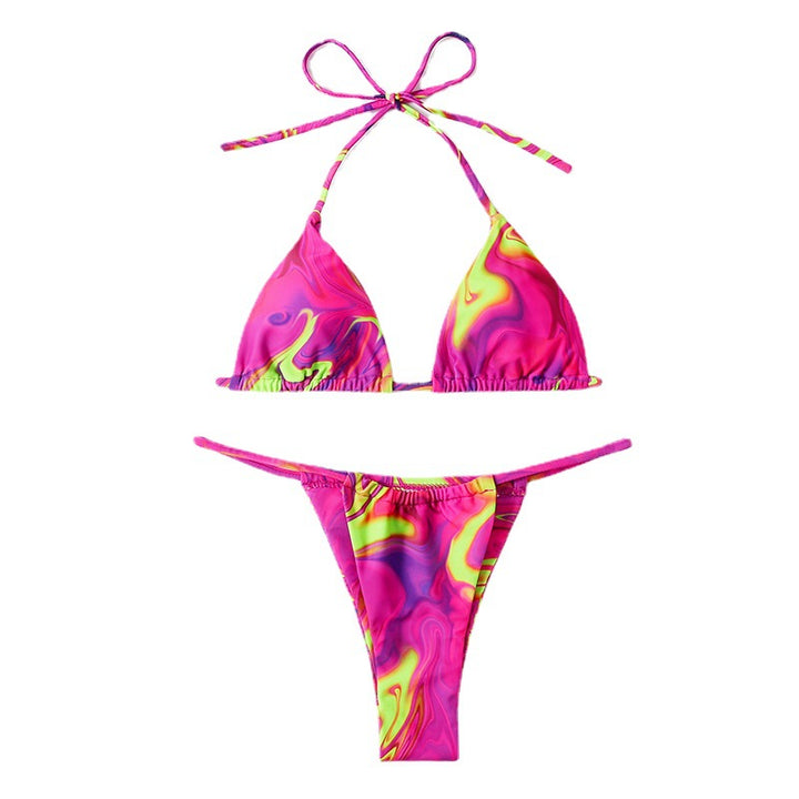 Damer Bikini-sæt med spændende marmor-mønster Stilla