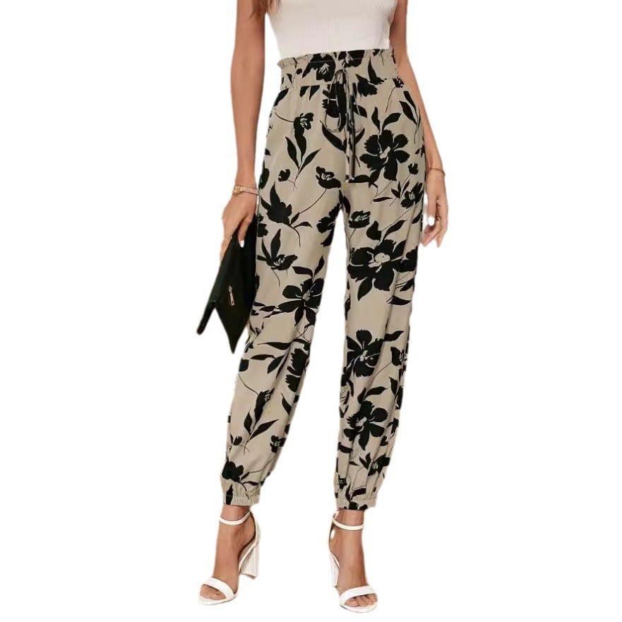 Kvinders trendy blomsterprint bukser Stilla
