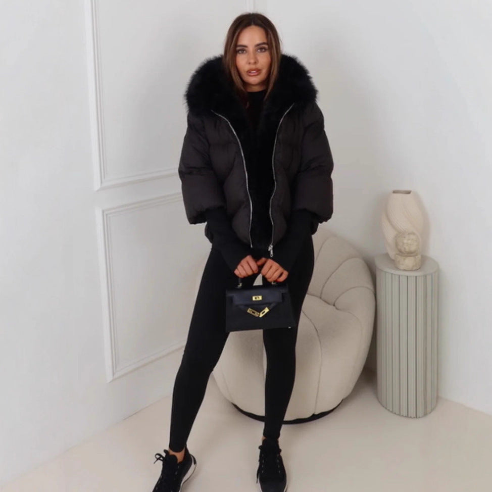 Kvinders vinterjakke med luksuriøs faux fur krave og polstret design Stilla