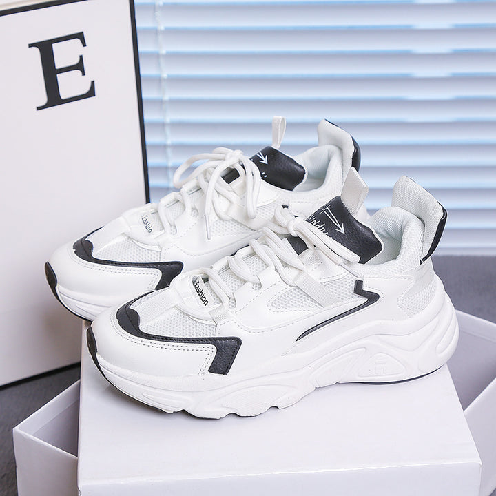 Dame Lettere Løbesneakers med åndbar Mesh-overflade og dæmpende sål Stilla
