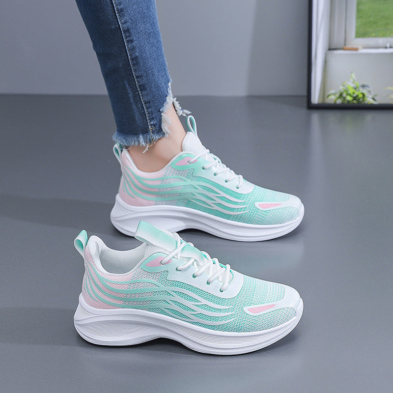 Dame Løbende Sneakers med åndbar Mesh-overflade og dæmpende sål Stilla