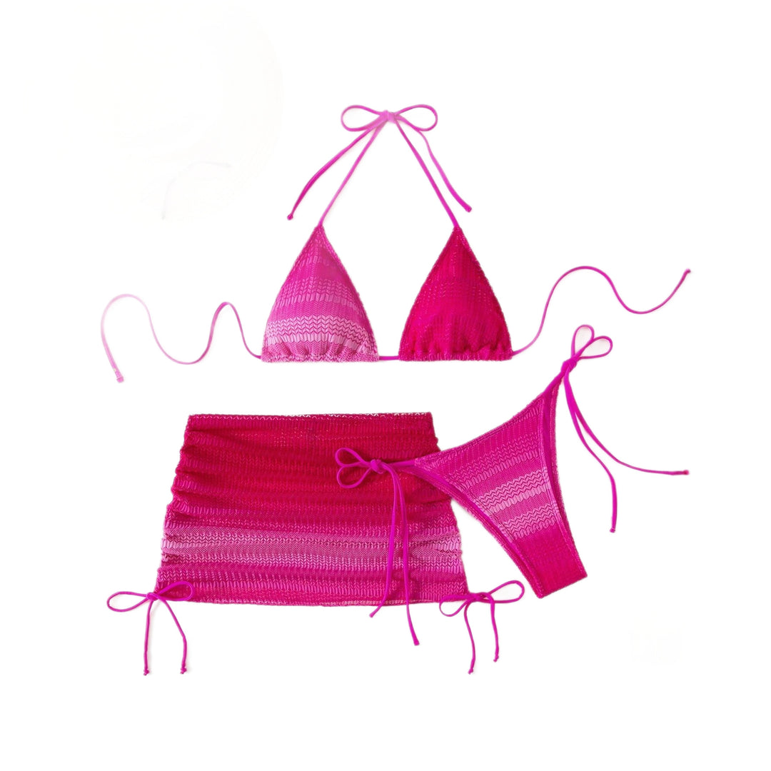 Dame Triangel-Bikini med kombinerbar indpakningsnederdel Skovae