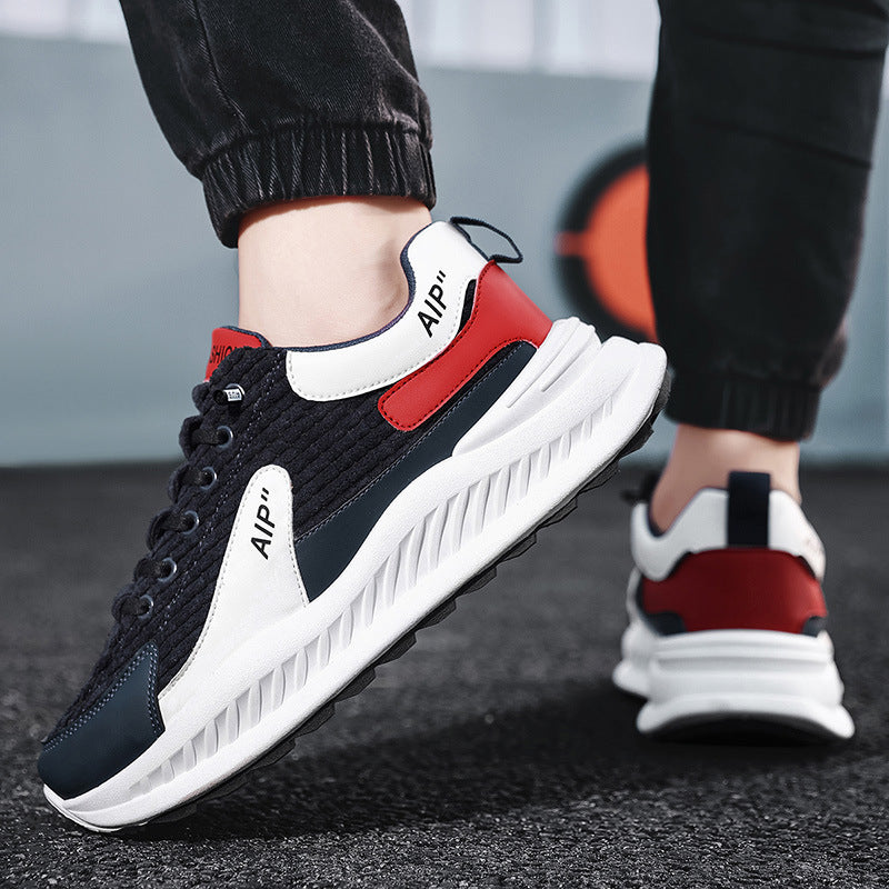 Herrer Sporty Sneakers med åndbar mesh-overflade og stødabsorberende design Stilla