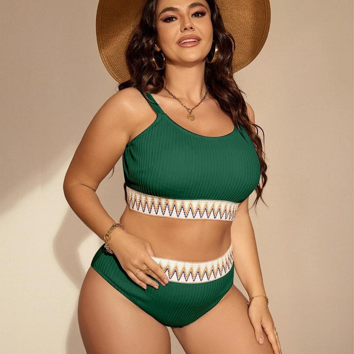 Dame Sporty bikini sæt med høj talje og elastisk bånd Skovae
