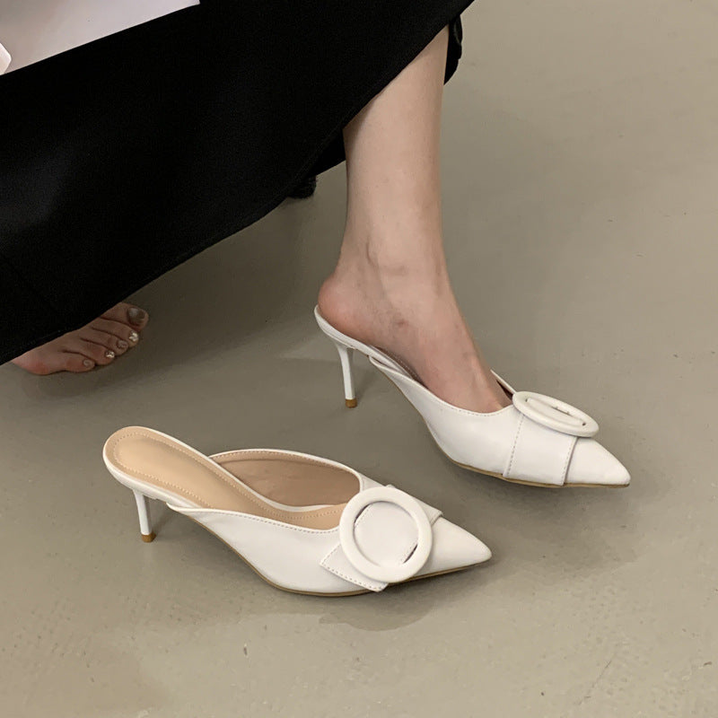 Dame Slingback-pumps med moderne ringdetalje og delikat spidsdesign Stilla