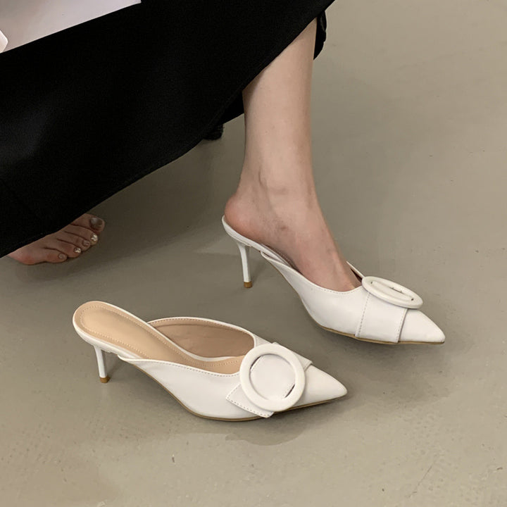 Dame Slingback-pumps med moderne ringdetalje og delikat spidsdesign Stilla