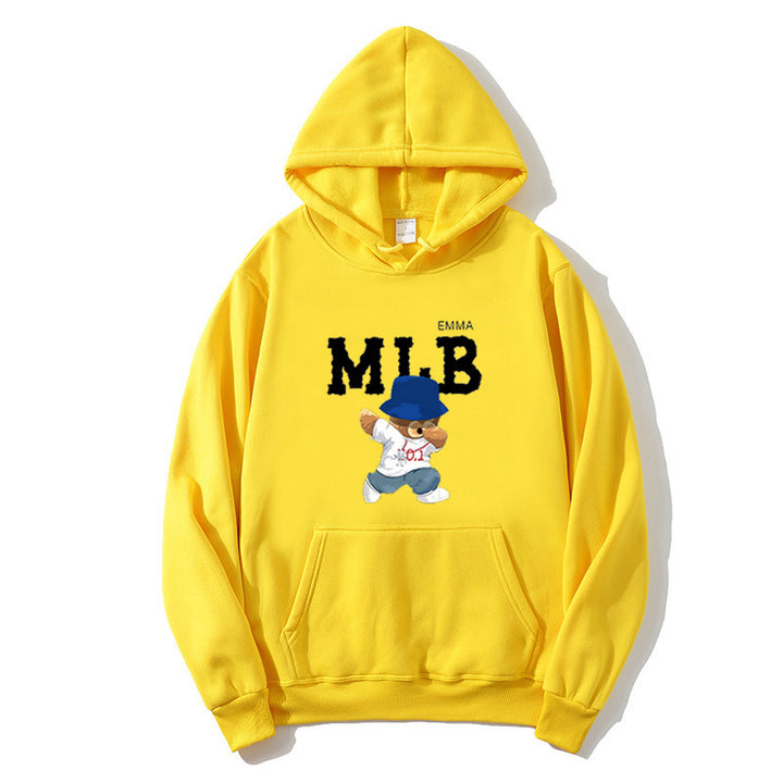 Dame hoodie med kreativt dyre- og skriftdesign Skovae