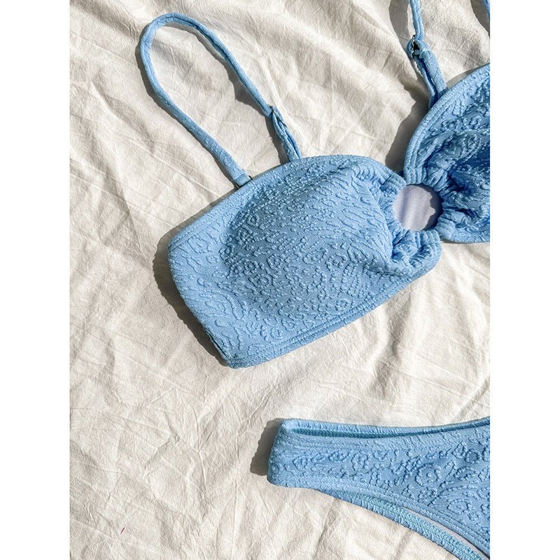 Dame Bandeau-Bikini med struktureret stof Skovae