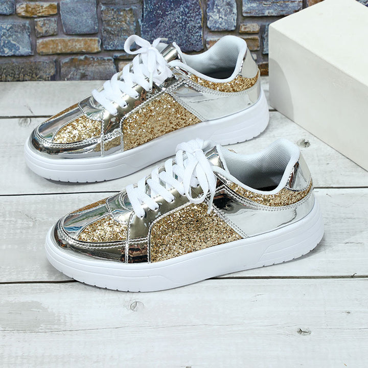 Dame Mode Glimmer-Sneakers Stilla