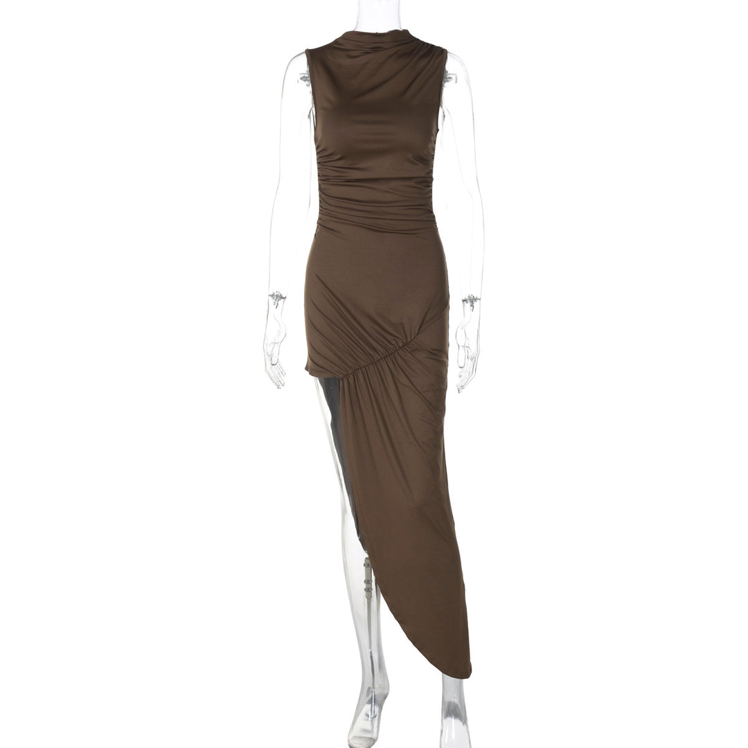 Dame Elegant slyngekjole med asymmetrisk kant Skovae