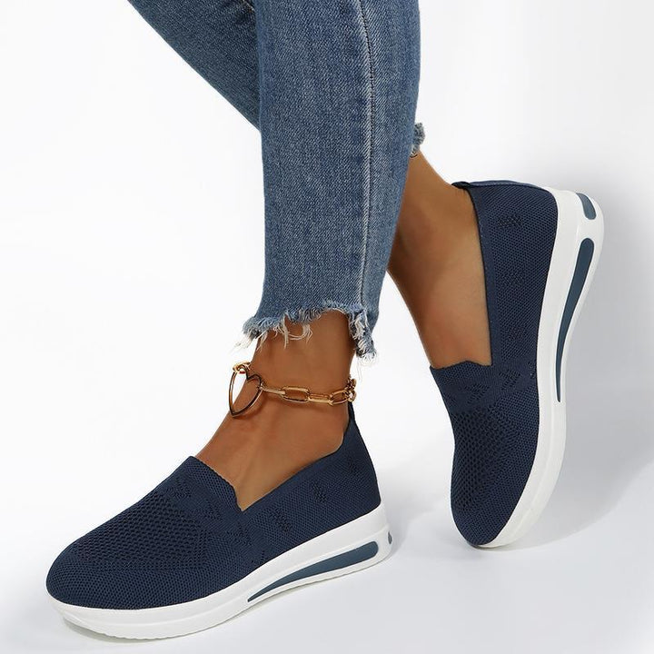 Dame behagelige Slip-On sneakers med åndbart overmateriale og skridsikker sål Stilla