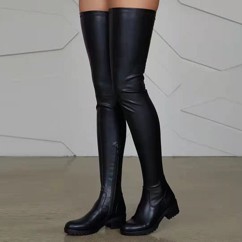 Dame Overknee-støvler med skridsikker sål og trendy design Stilla