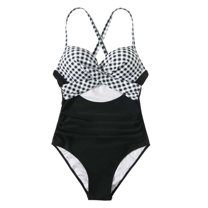 Femme Cut-Out Krydsryg Énstyks Badedragt Stilla