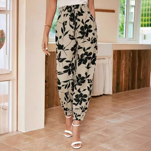 Kvinders trendy blomsterprint bukser Stilla