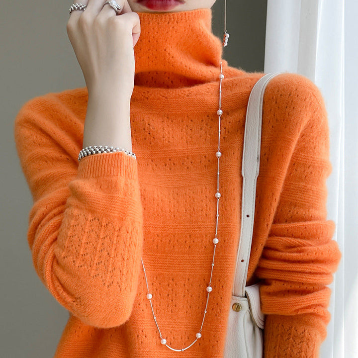 Stilla | Rullekrave sweater Blød strik sweater Langærmet design