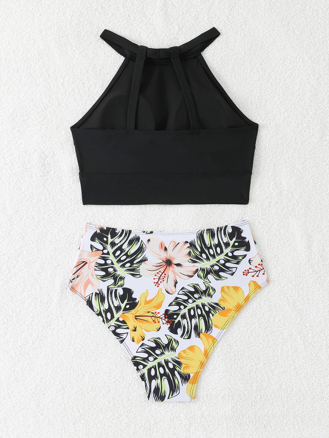Dame Bikini-sæt med høj talje og sporty top Skovae