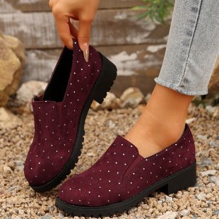 Dame Slip-On sko med funklende rhinestones Stilla