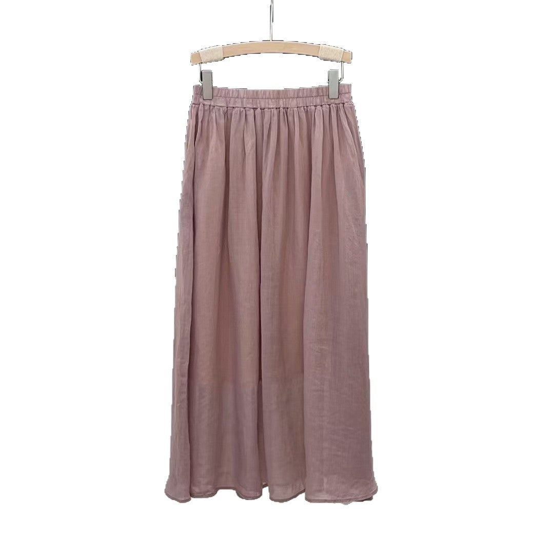 Femme Flydende A-linje Maxi Nederdel med elastisk talje Stilla