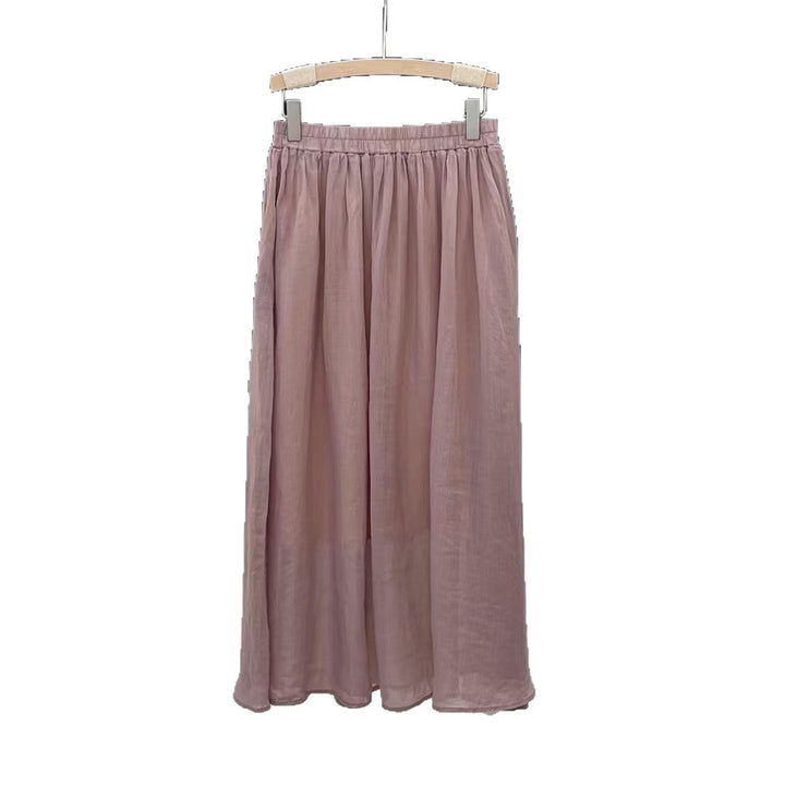 Femme Flydende A-linje Maxi Nederdel med elastisk talje Stilla
